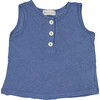 Sleeveless Tank Top, Blue - Shirts - 1 - thumbnail