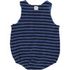 Striped Onesie, Blue and Black - Rompers - 2