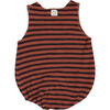 Striped Onesie, Clay and Black - Rompers - 2 - thumbnail