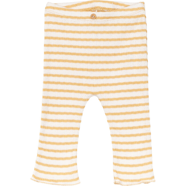 Striped Pants, Yellow and White - Pants - 1