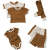 Printed Knit Onesie, Orange - Rompers - 2