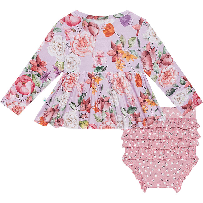 Long Sleeve Henley Peplum Top & Bloomer Set, Pari - Mixed Apparel Set - 2