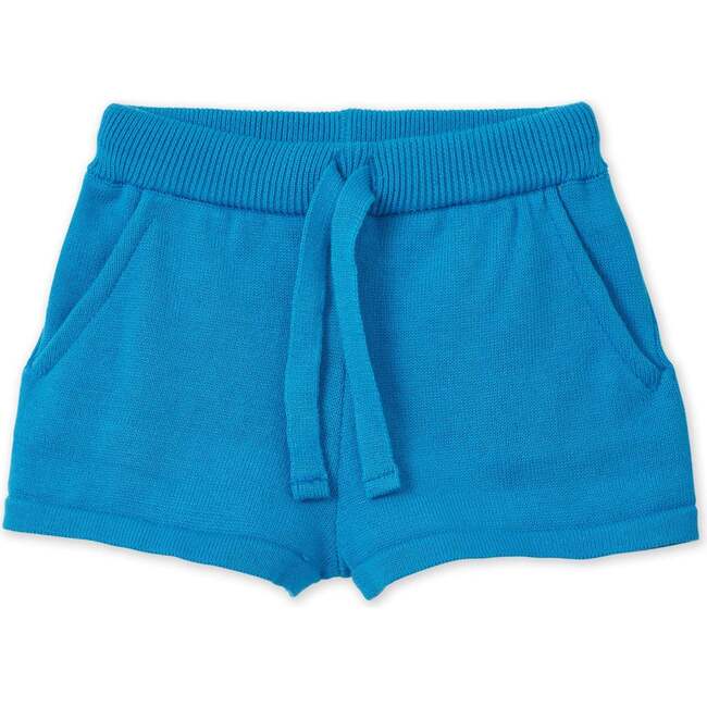 Organic Cotton Knit Shorts, Archipelago Blue - Shorts - 1