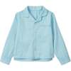 Long Sleeve Organic Cotton Woven Collared Shirt, Sky Blue - Shirts - 1 - thumbnail