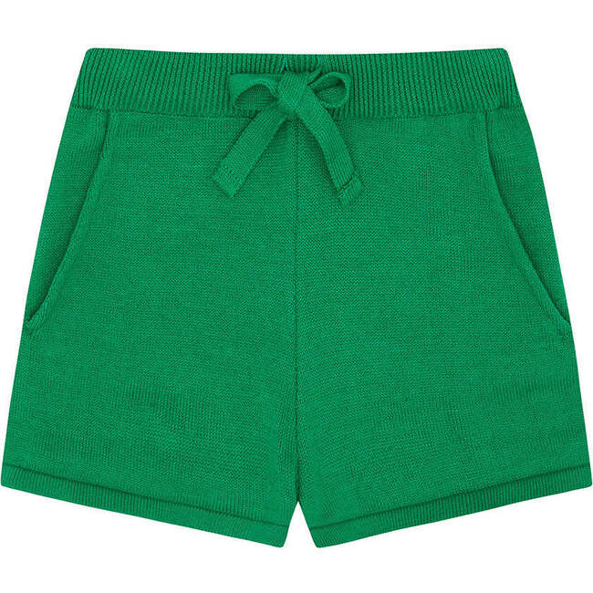 Organic Cotton Knit Shorts, Green