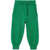 Organic Cotton Knit Joggers, Green - Pants - 1 - thumbnail