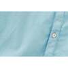 Short Sleeve Organic Cotton Woven Shirt, Sky Blue With Natural Mineral Dye - Shirts - 2