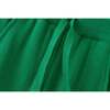 Organic Cotton Knit Wide Leg Trousers, Green - Pants - 2