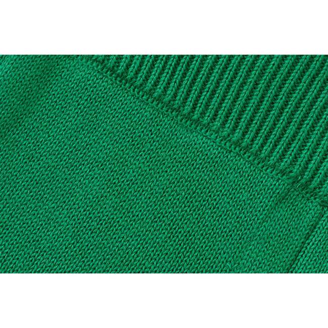 Organic Cotton Knit Joggers, Green - Pants - 3