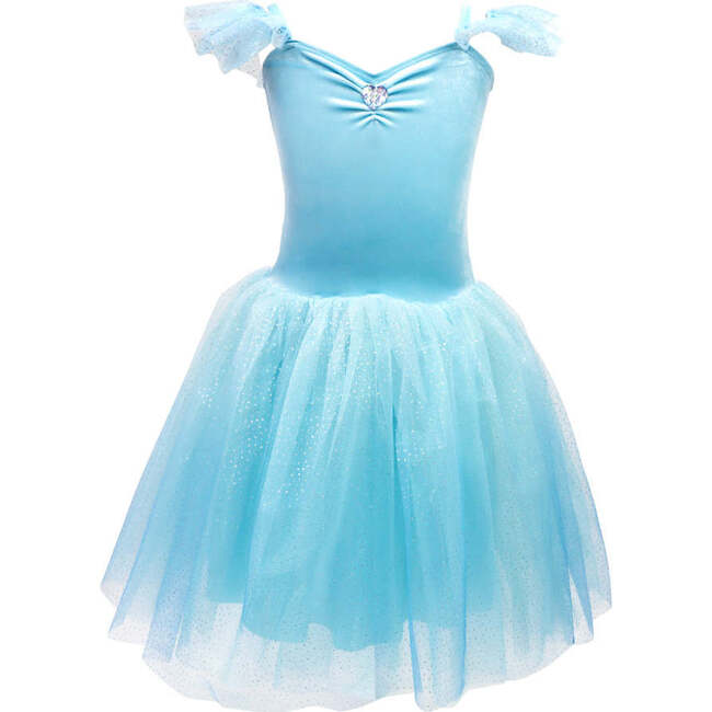 Princess Sapphire Velvet Dress with Ombre Tulle Skirt