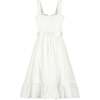 Ava Smocked Embroidered Cotton Girls Occasion Dress, White - Dresses - 1 - thumbnail