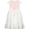 Poppy Cotton Embroidered Smocked Baby Dress, Pink & White - Dresses - 2