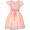 Pink Blossom Sequin Embroidered Girls Party Dress - Dresses - 1 - thumbnail