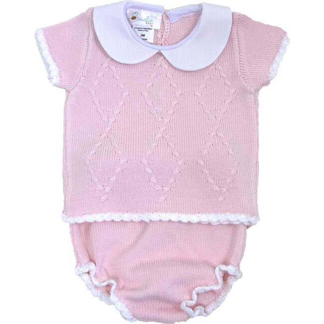 Diamond Two Piece Set, Pink - Mixed Apparel Set - 1