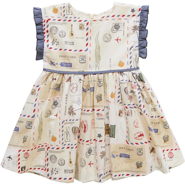 Nell Dress, Vintage Postcards Pink Chicken Dresses