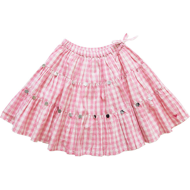 Allie Skirt, Pink Gingham - Pink Chicken Skirts | Maisonette