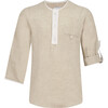 Toulouse Boy Shirt,  Oatmeal, White - Shirts - 1 - thumbnail