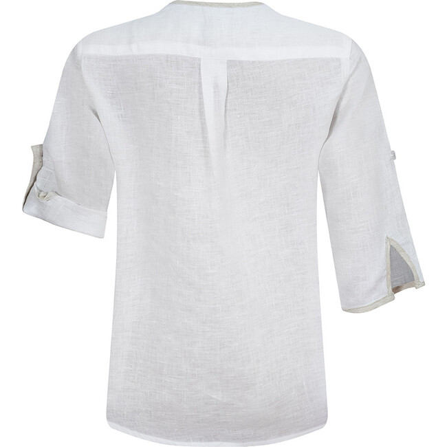 Toulouse Boy Shirt, White Oatmeal - Shirts - 4