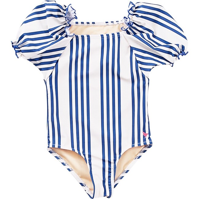 Lexi Swim Suit, Blue & White Stripe