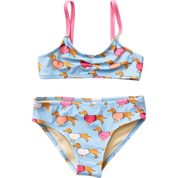 Poppy Swim Bikini, Blue Dachshunds - Pink Chicken Swim | Maisonette