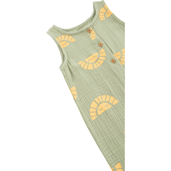 Gauze Sunshine Coverall, Olive - Rompers - 3