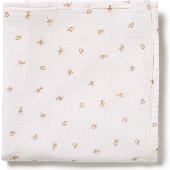 Large Muslin Swaddle Pink Rose - Swaddles - 1