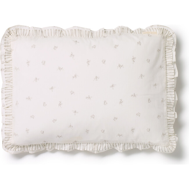 Decorative Pillow, Taupe Rose & Taupe Stripe - Decorative Pillows - 1