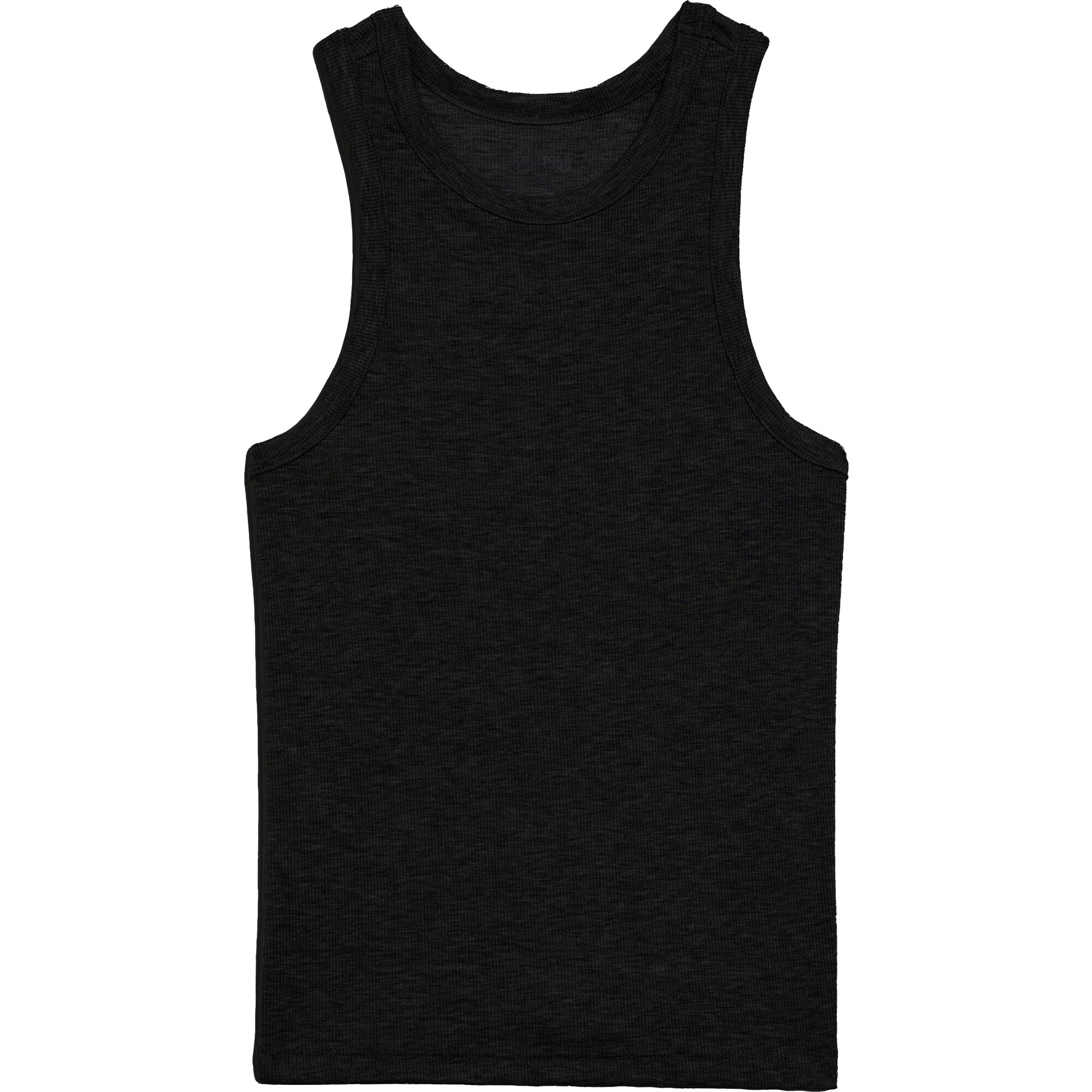 Women's Kiki Rib Tank Full Length, Black - Shirts - 1