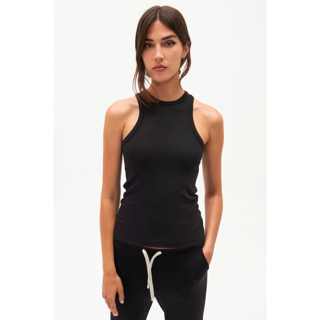 Women's Kiki Rib Tank Full Length, Black - Shirts - 2