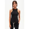 Women's Kiki Rib Tank Full Length, Black - Shirts - 2