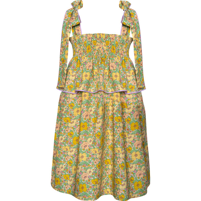 Dress with Ties Bella Yellow, Yellow - Dresses - 1