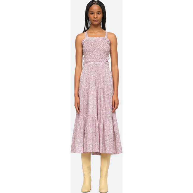 Women's Ida Apron Dress, Lilac - Dresses - 2