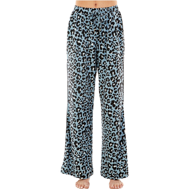 Women's Riley Pj Set, Sky Leopard - Pajamas - 3