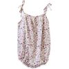 Strap Romper, Pink Ditsy - Rompers - 1 - thumbnail
