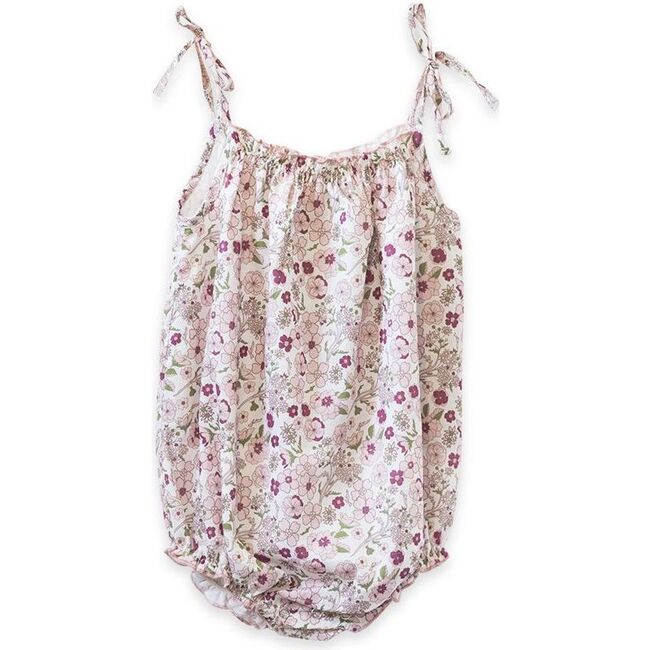 Strap Romper, Pink Ditsy - Rompers - 3