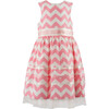 Pink Zigzag party Dress , Pink - Dresses - 1 - thumbnail