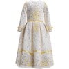 Women's Mimosa Brocade Midi Dress, Cream - Dresses - 1 - thumbnail