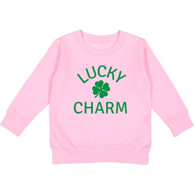 Lucky Charm LS Sweatshirt, Light Pink - Sweatshirts - 1