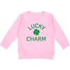 Lucky Charm LS Sweatshirt, Light Pink - Sweatshirts - 1 - thumbnail
