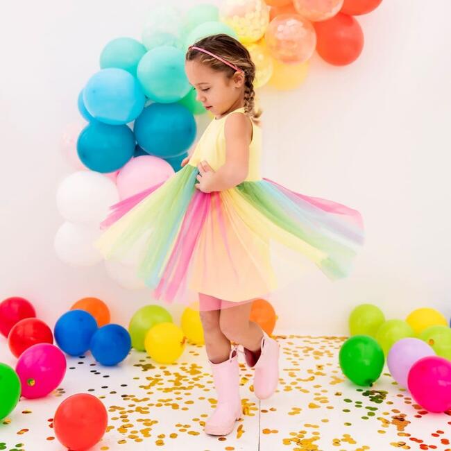 Rainbow Fairy Tank Dress, Yellow - Dresses - 2