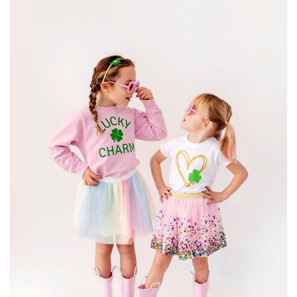 Lucky Charm LS Sweatshirt, Light Pink - Sweatshirts - 5