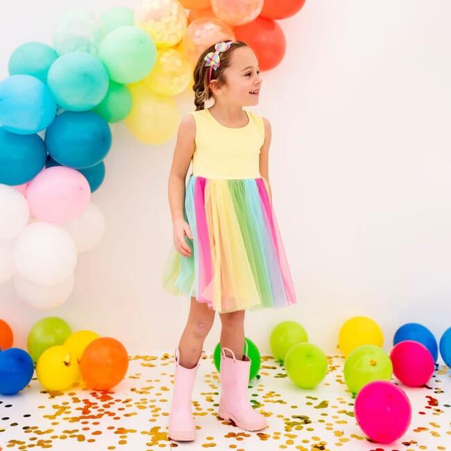 Rainbow Fairy Tank Dress, Yellow - Dresses - 7