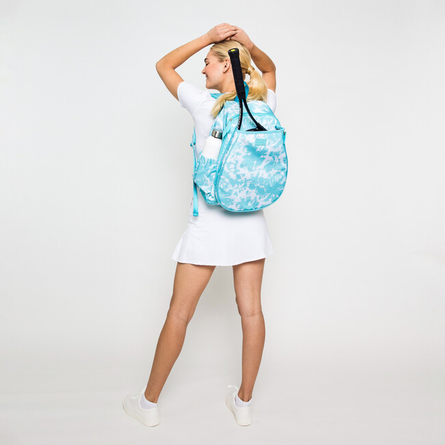 Game On Tennis Backpack, Aqua Tie Dye - Backpacks - 2