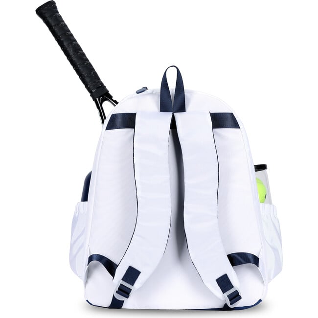 Courtside Tennis Backpack 2.0, White/Navy - Backpacks - 4