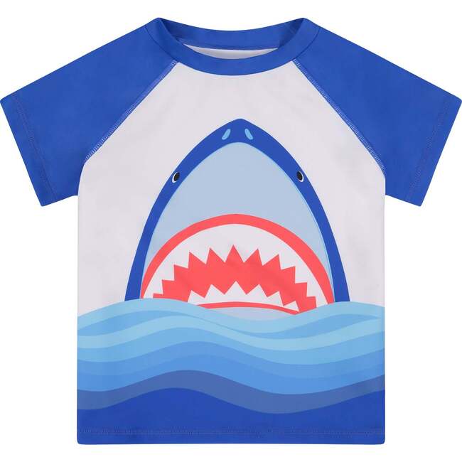 Shark Swim Set, Blue - Rash Guards - 3