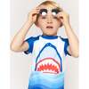 Shark Swim Set, Blue - Rash Guards - 4