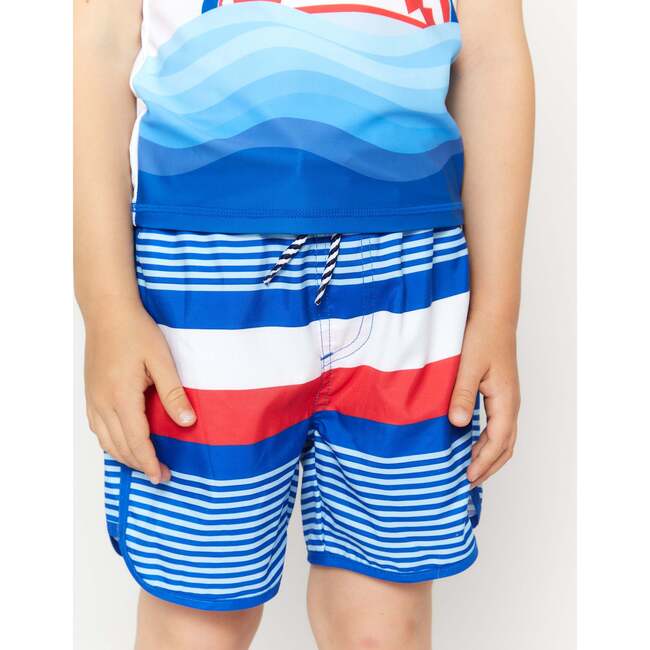 Shark Swim Set, Blue - Rash Guards - 6