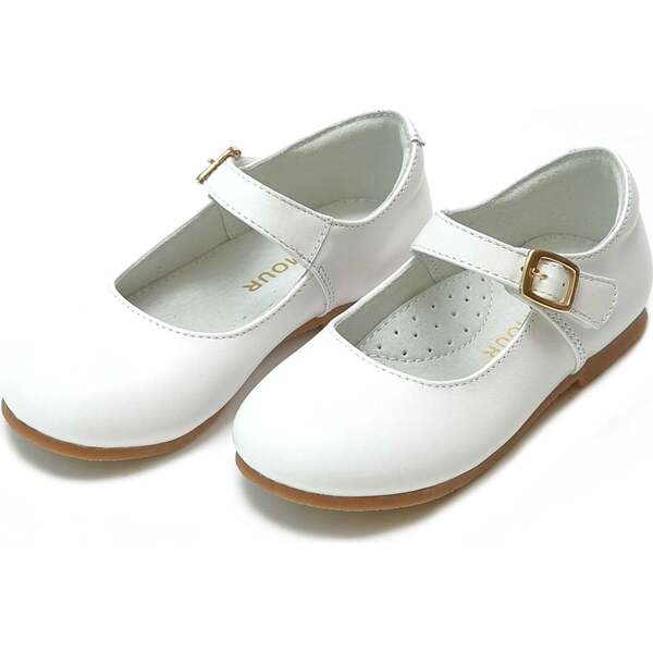 Rebecca Special Occasion Flat, White - L'Amour Shoes | Maisonette