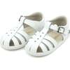 Jamie Open Heart Sandal, White - Sandals - 1 - thumbnail
