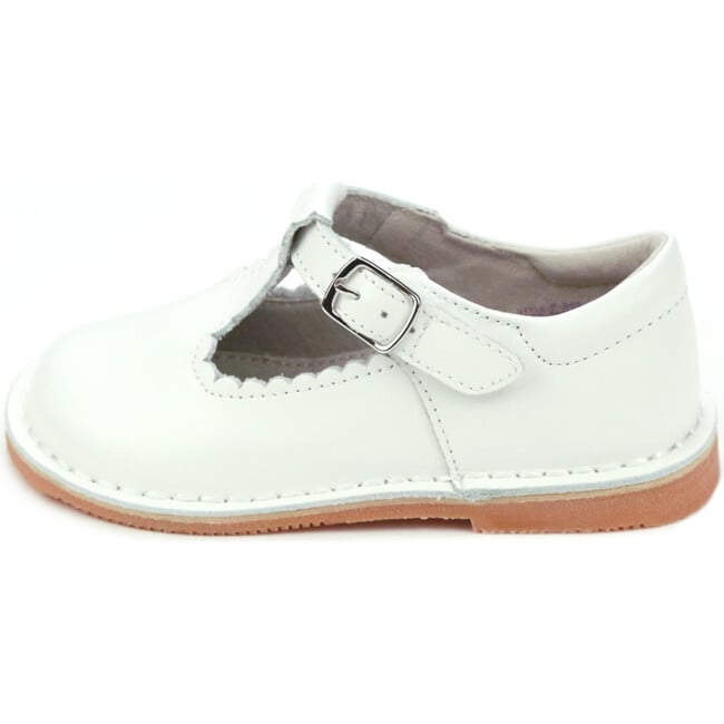 Selina Scalloped T-Strap Mary Jane, White - Mary Janes - 2